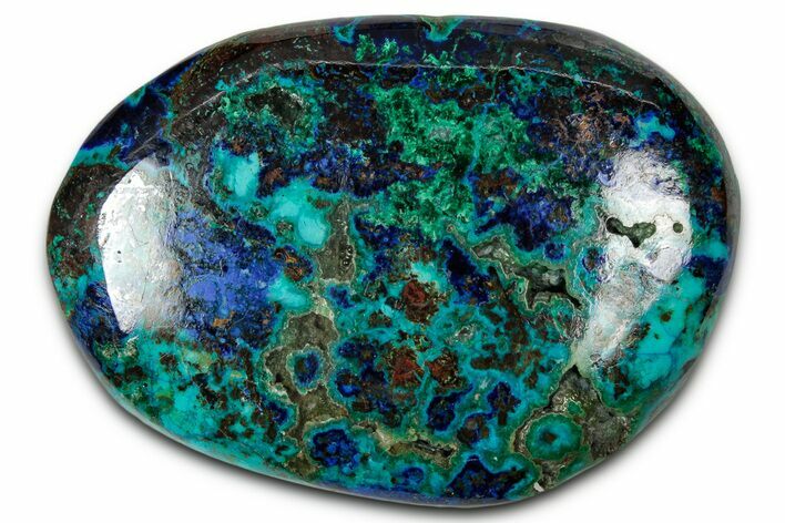 Vibrant Polished Azurite, Chrysocolla, and Malachite - Namibia #352671